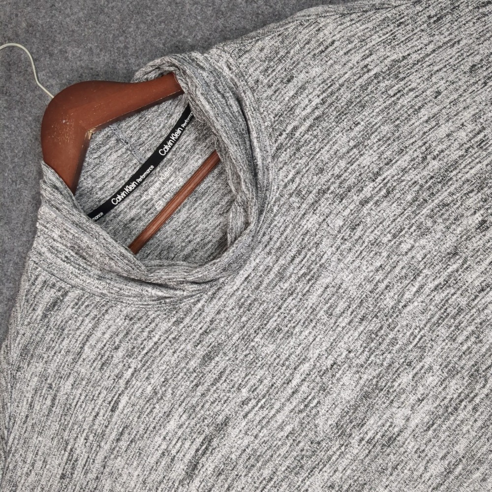 Calvin Klein Performance Gray Space Dye Cowl Neck Pullover Top Womens Medium